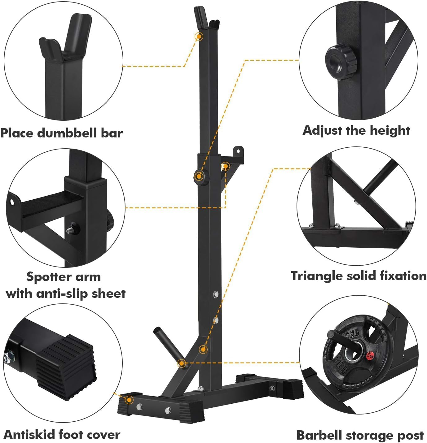 Detalle 2 de BangTong&Li squat rack stand 550 lbs