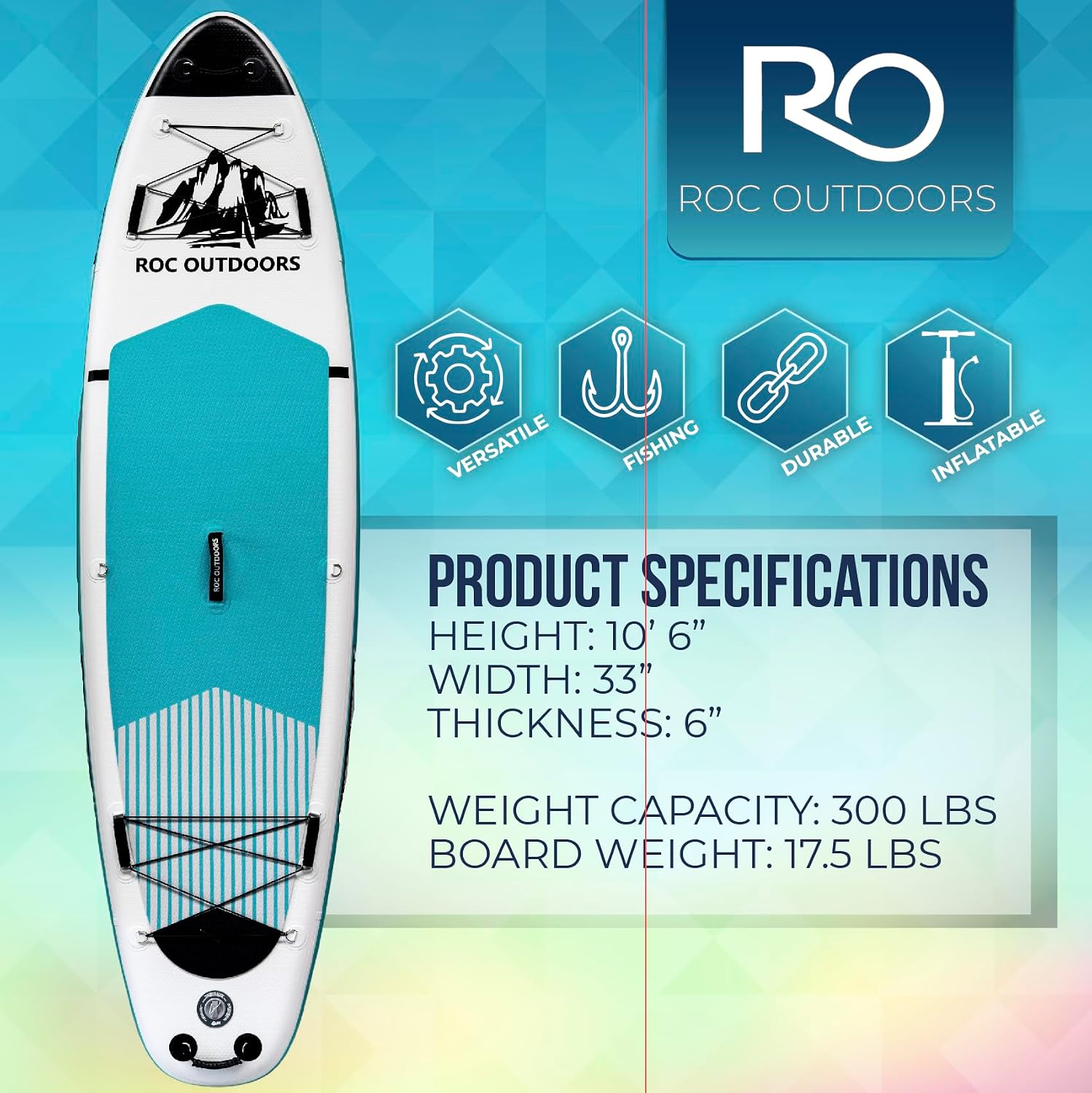 Detalle 2 de Roc Inflatable SUP 33" Deck 🏄