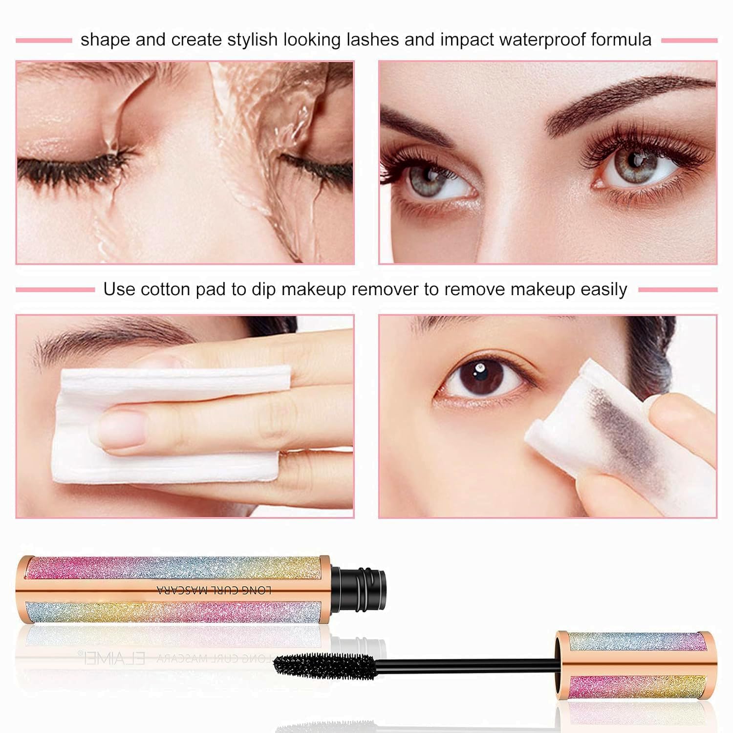 Detalle de Mcukv Tubing Mascara, 4D Silk Fiber Lash Mascara for Length and Volume