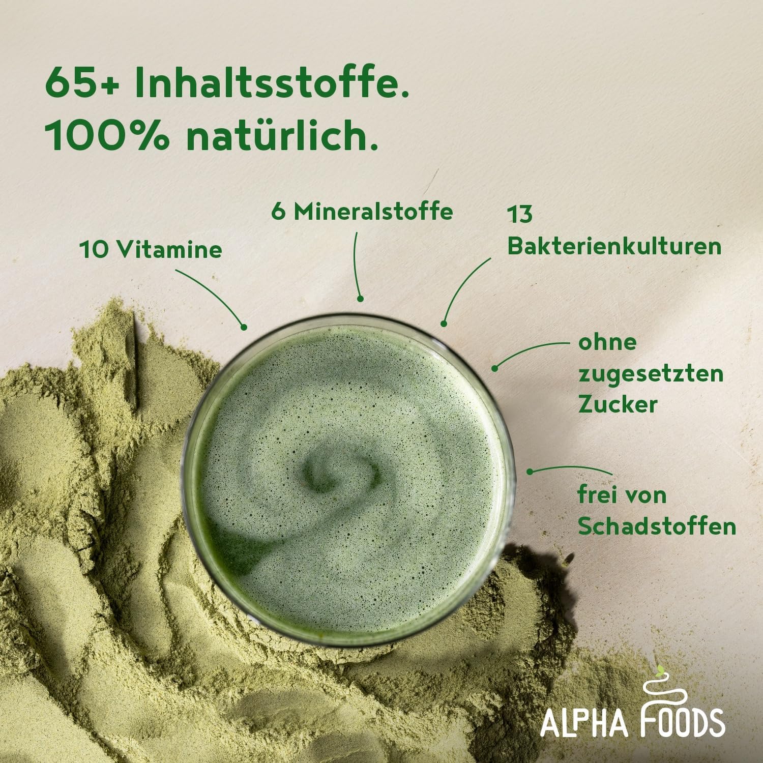 Detalle 2 de Grüne Mutter 2.0 Greens Shake Pulver 600 g