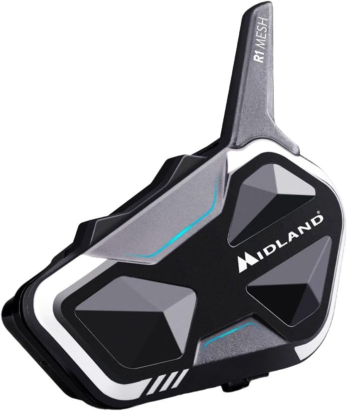 Thumbnail 2 de Midland R1 Mesh interfono moto Bluetooth + Mesh waterproof IPX6 con auricolari singoli e audio RCF