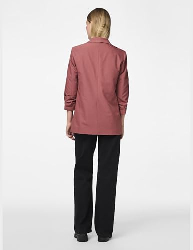 Detalle 2 de PIECES Damen Pcboss Noos 3/4 Blazer, Apple Butter, XXL – Stilvoller langer Blazer mit 3/4-Ärmel