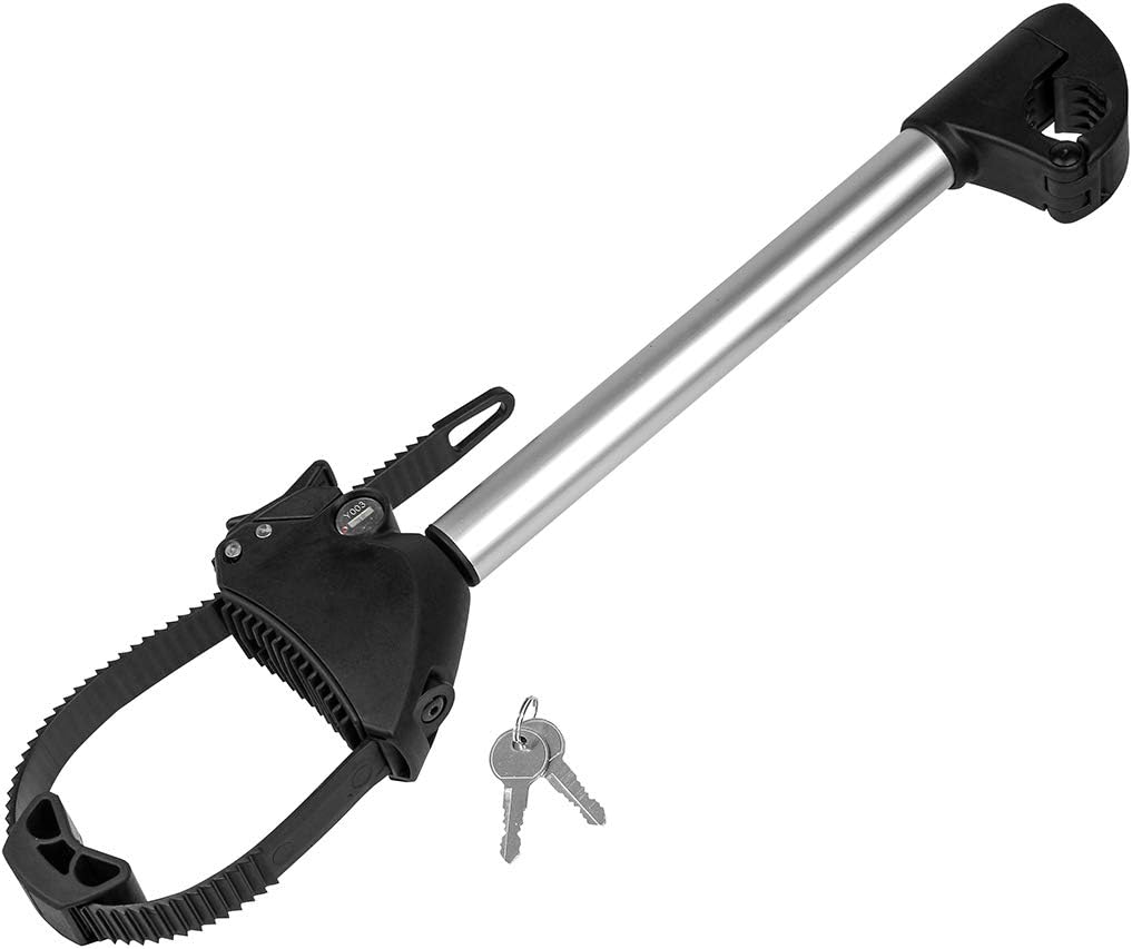 Thumbnail 5 de EUFAB 11579 Strap-Rahmenhalter beidseitig, abschließbar – 15 cm Länge | Silber/Schwarz