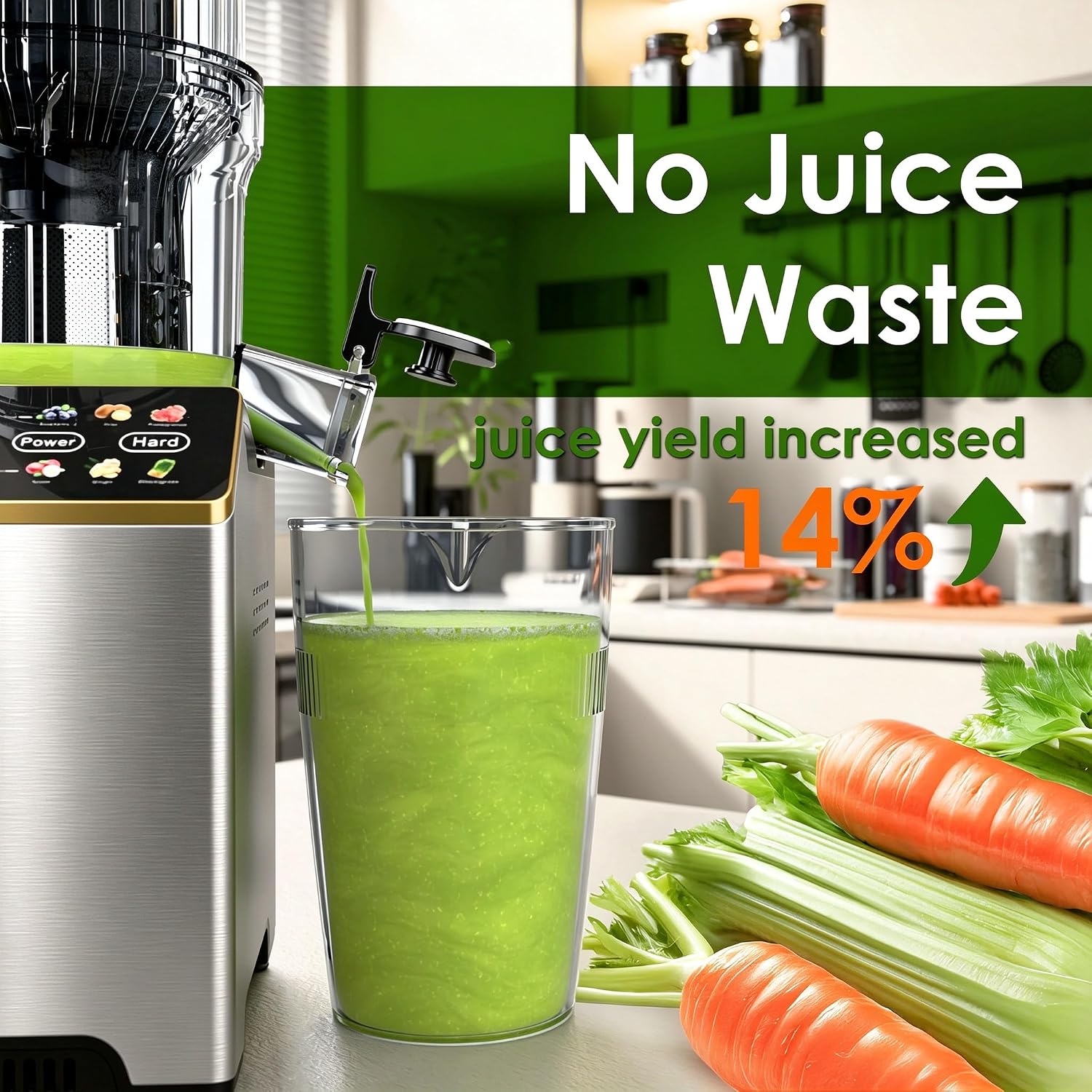 Detalle 1 de WHALL Cold Press Juicer Stainless Steel