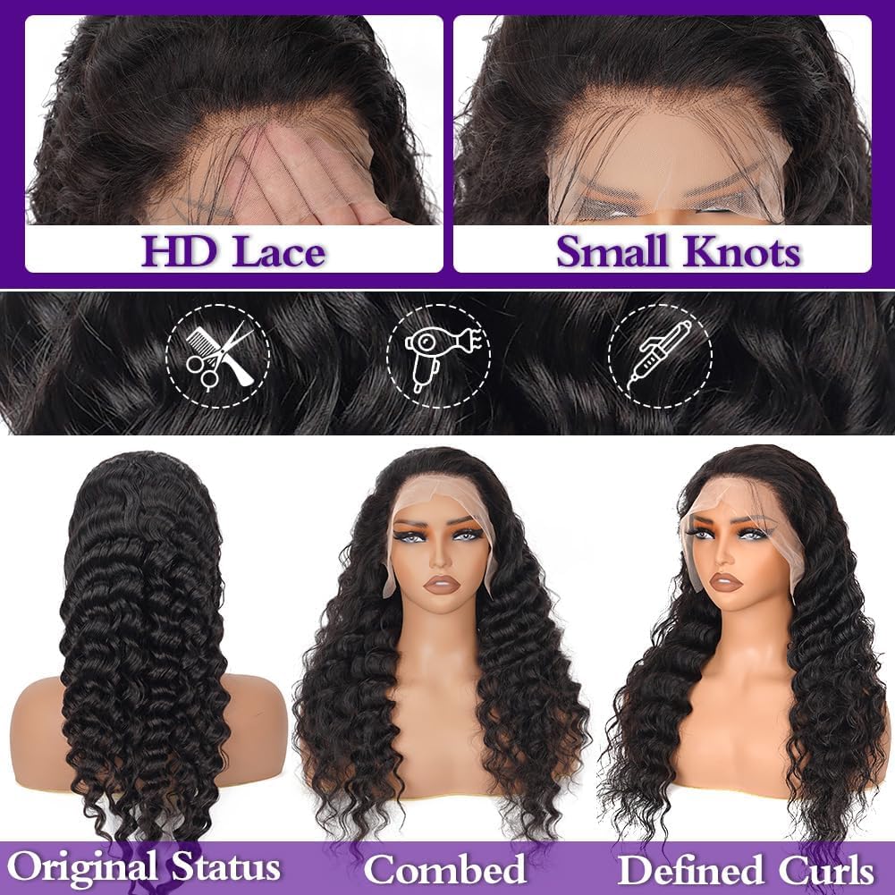 Thumbnail 2 de Durya Deep Wave 30-inch 220% Density Wig