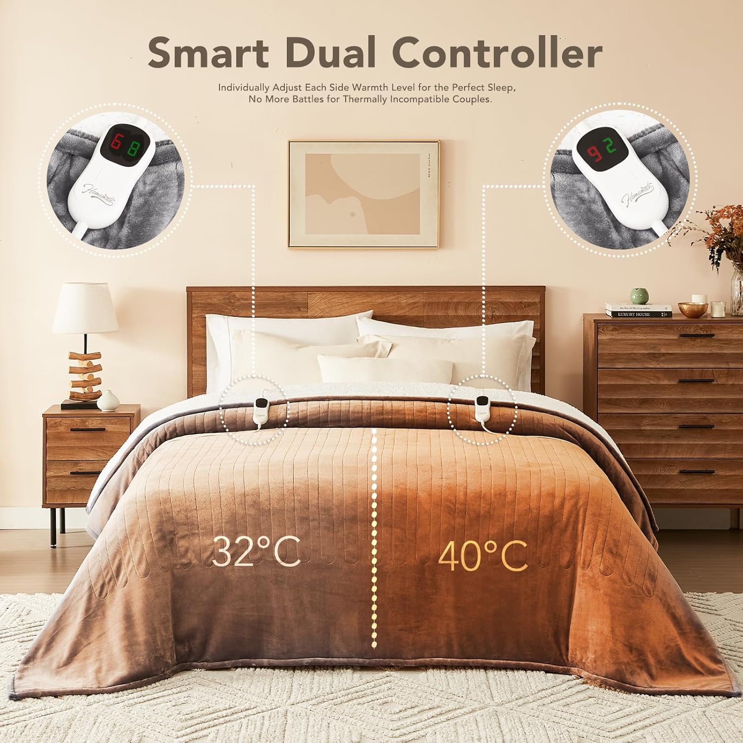 Thumbnail 6 de Homemate Electric Heated Blanket 62"x84"