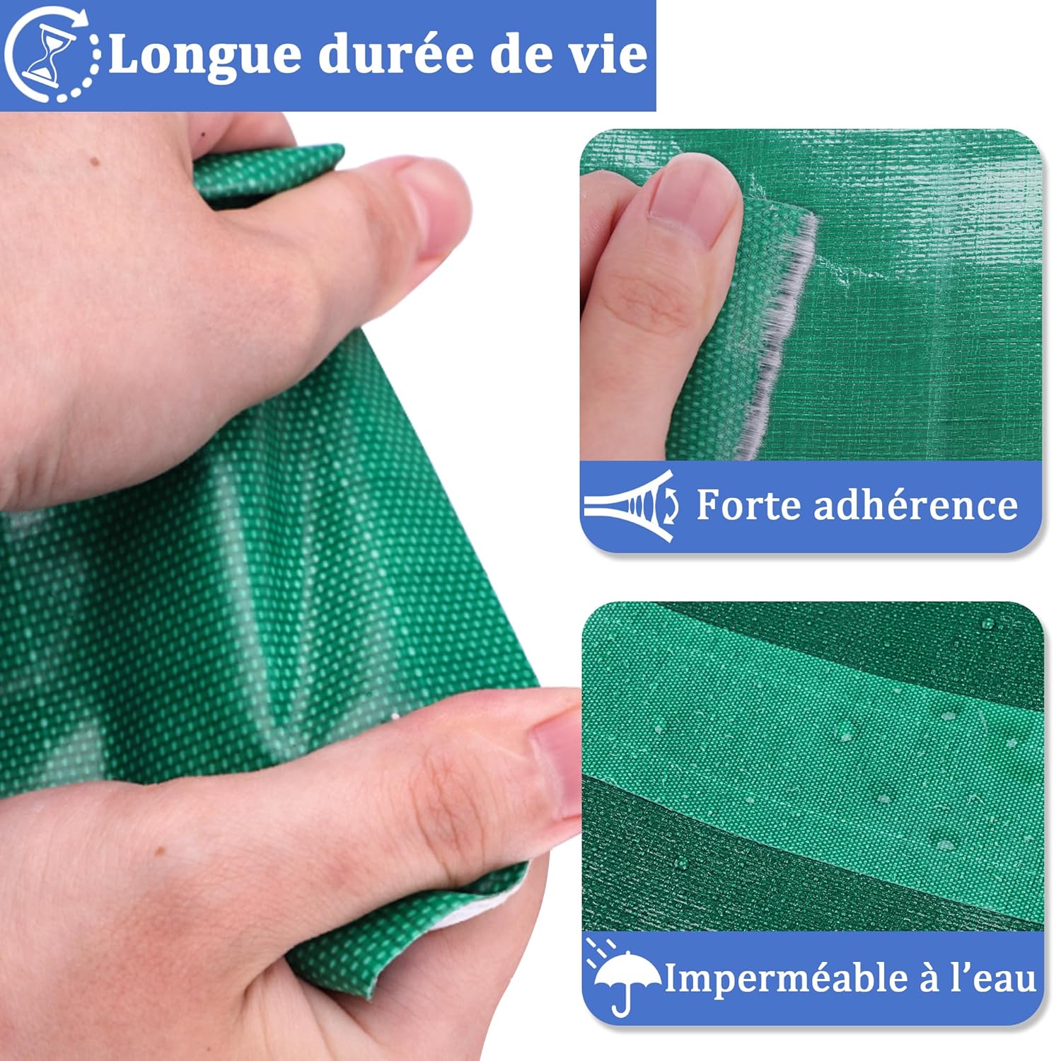 Thumbnail 2 de Ruban de réparation pour bâches en tissu en polyuréthane (patchs), 5 m x 8 cm