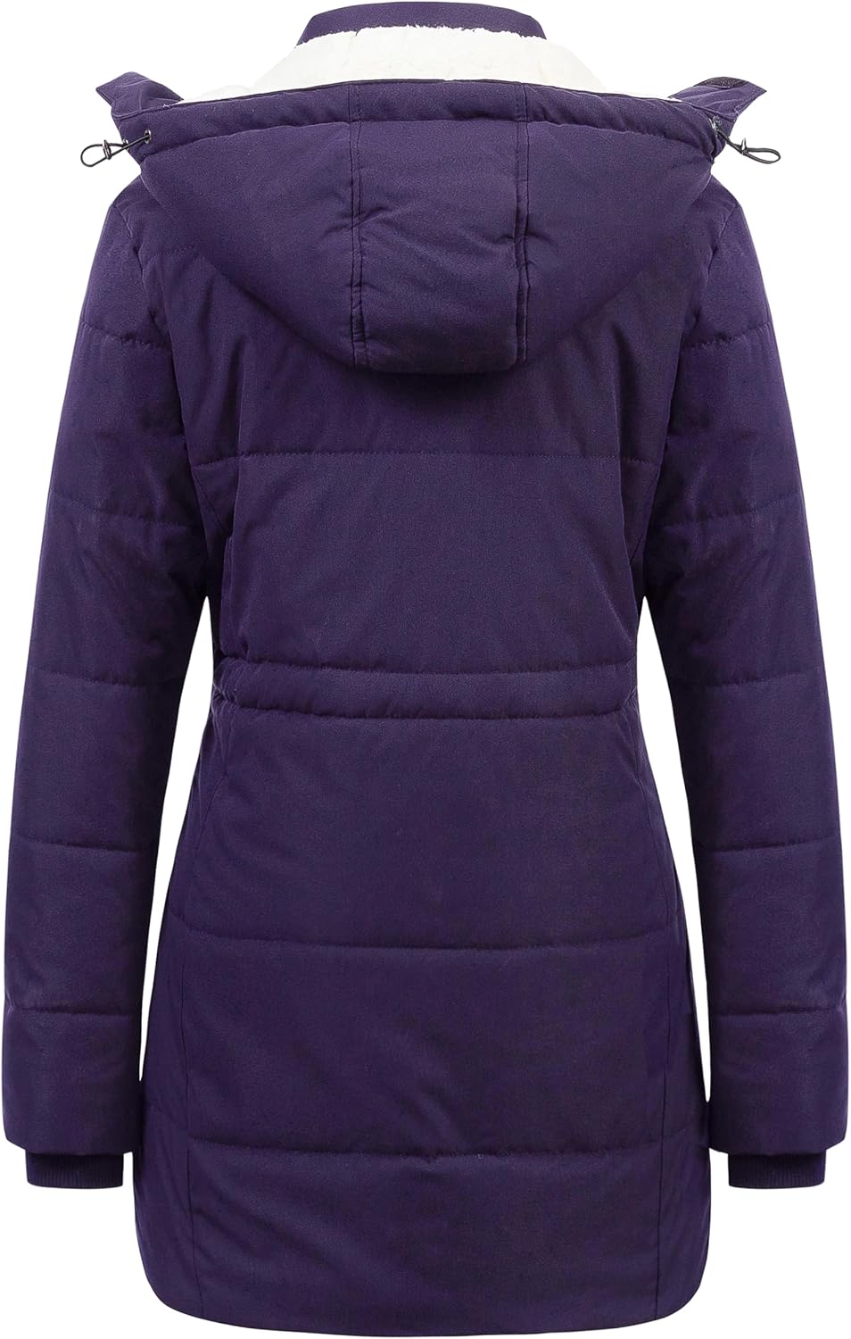 Detalle 2 de CREATMO US Women's Sherpa Winter Parka with Removable Hood and Adjustable Waist
