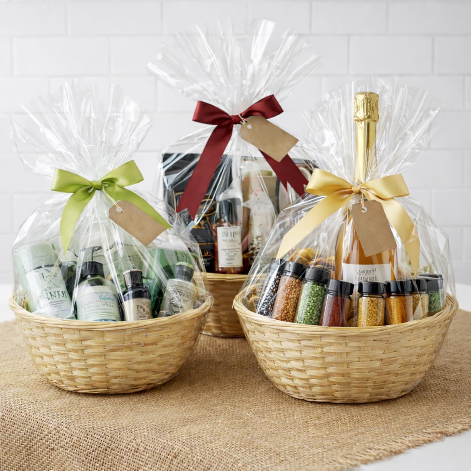 Detalle de com-four Bastkörbchen 10er Set Osterdeko 23 cm