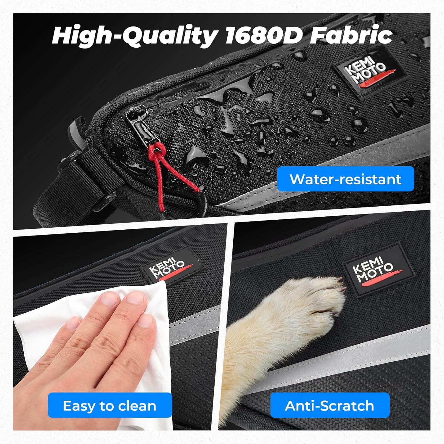 Detalle 2 de KEMIMOTO UTV Storage Bag, 1680D Oxford Cloth