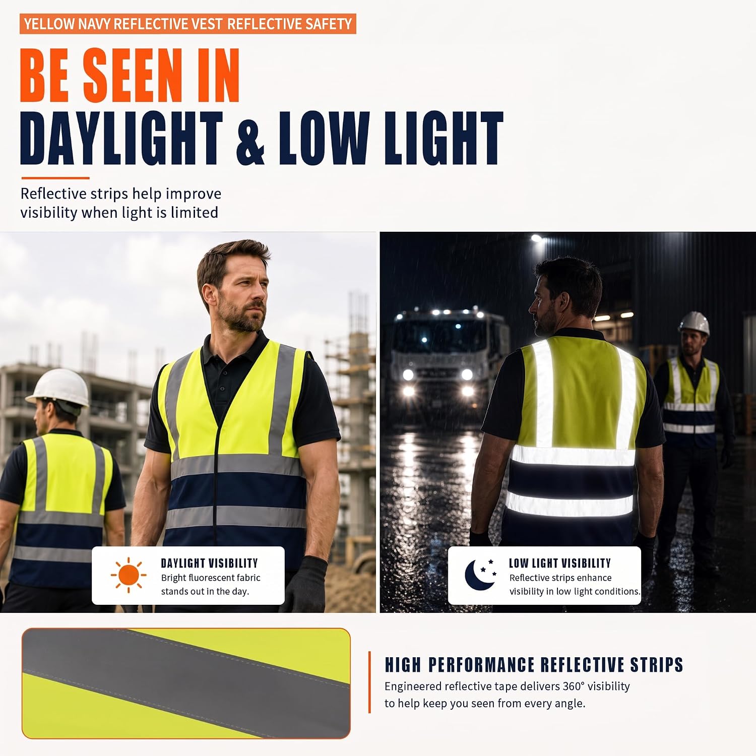 Detalle de AYKRM High-Visibility Safety Vest, XS–8XL