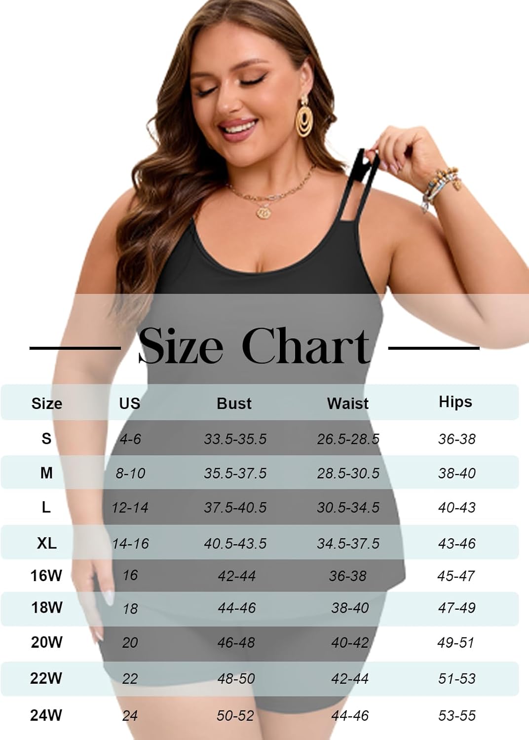 Thumbnail 5 de Arolina Tankini Swimsuits for Women with Tummy Control, Two-Piece Tankini Top and Boy Shorts