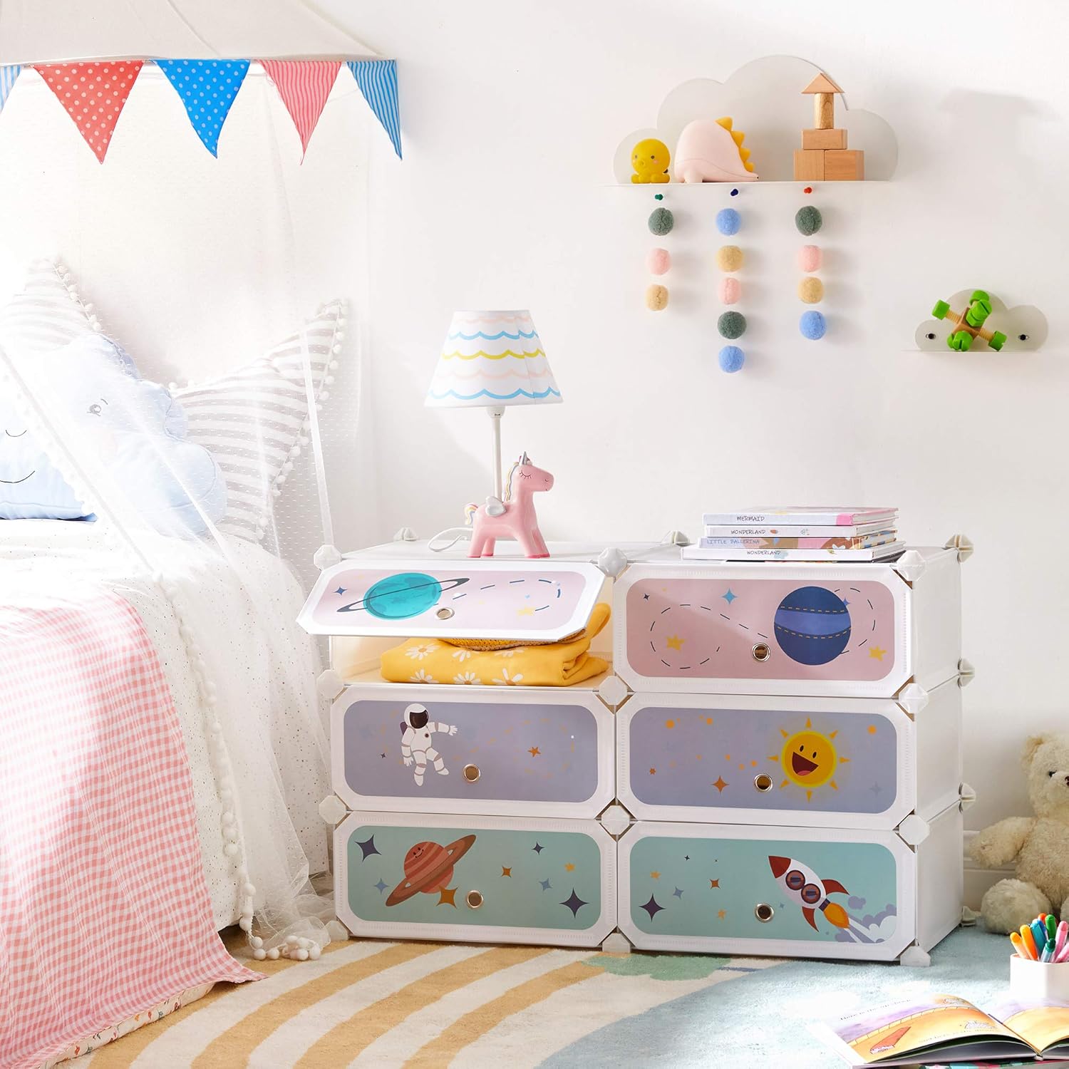 Thumbnail 1 de SONGMICS Scarpiera modulare per bambini 6 scomparti 31×43×105 cm