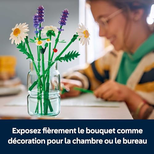 Detalle de LEGO Botanicals Marguerites – Bouquet de Fleurs Artificielles (11508) pour 9 ans et plus