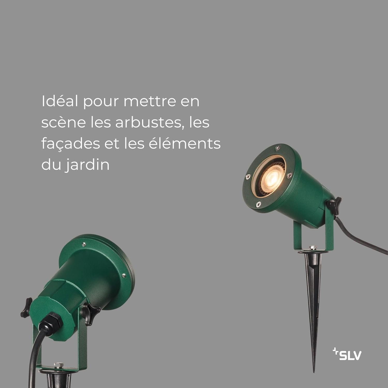 Detalle de SLV Nautilus XL Projecteur LED avec piquet – éclairage extérieur robuste en aluminium, IP65
