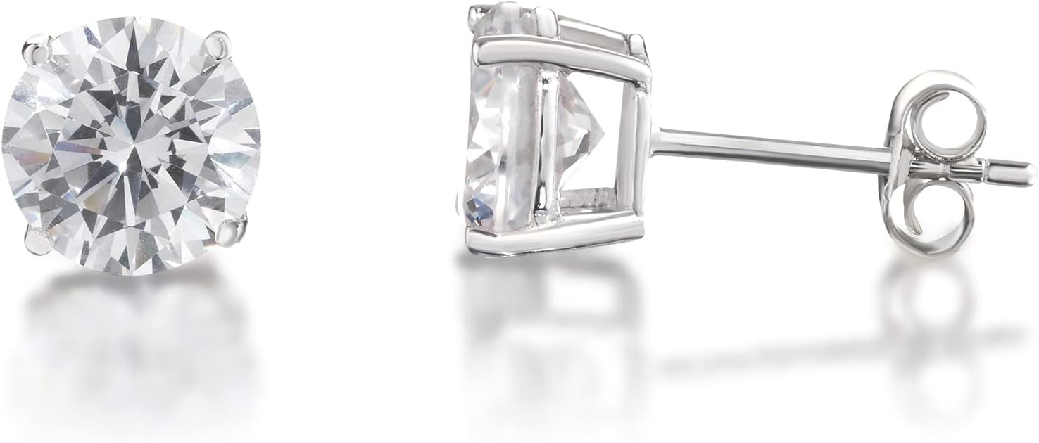 Detalle de inSCINTILLE Boucles d'oreilles en Argent Rhodié 925 avec Zircon Cubique — Éclat durable et coffret cadeau inclus