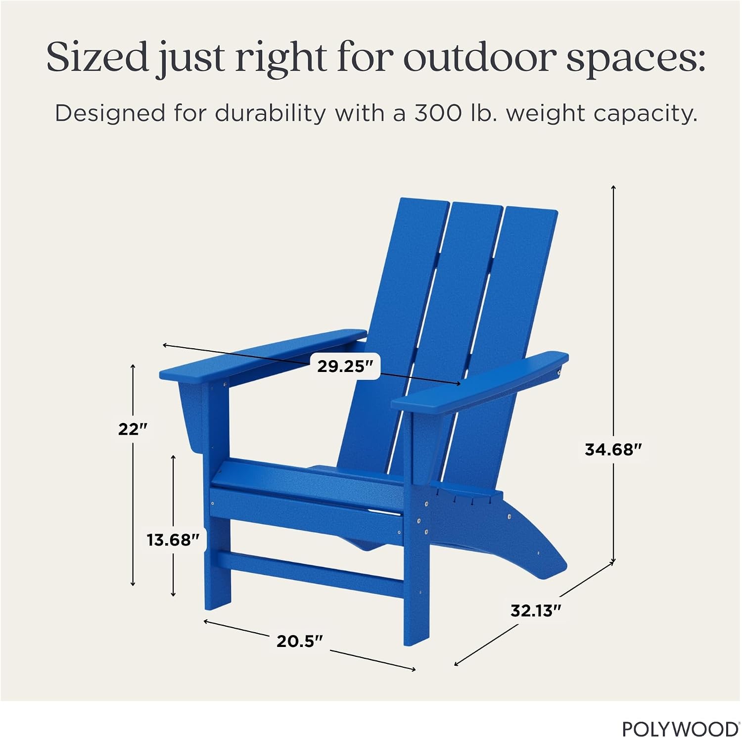 Detalle de POLYWOOD Adirondack Chair in HDPE