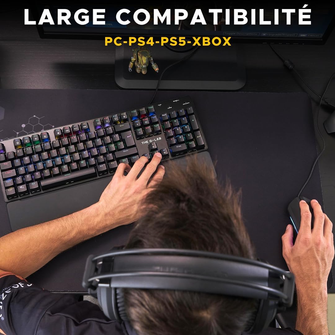 Thumbnail 6 de THE G-LAB KEYZ-CARBON-EX/FR – klawiatura mechaniczna AZERTY RGB