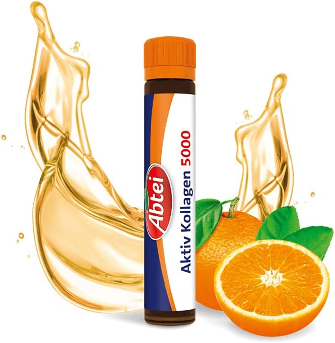Detalle de Abtei Aktiv Kollagen 5000 Trinkampullen mit Vitamin C, Magnesium und Zink (laborgeprüft, zuckerfrei) – 1×10 à 25 ml