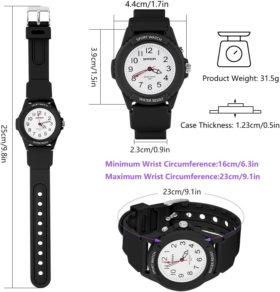 Detalle 2 de OFFCUP Damen Armbanduhr Quarz mit TPU-Armband, 39 mm Zifferblatt, 50 m wasserdicht – ideal für Alltag, Beruf und Sport