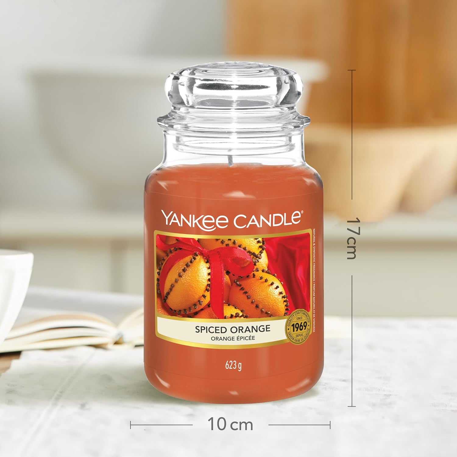 Thumbnail 3 de Yankee Candle bougie jarre parfumée grande taille Orange épicée — 623 g, jusqu’à 150 heures de combustion