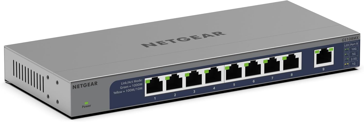 Thumbnail 6 de NETGEAR GS108 8-Port Gigabit Ethernet Switch – Unmanaged, Desktop or Wall Mount