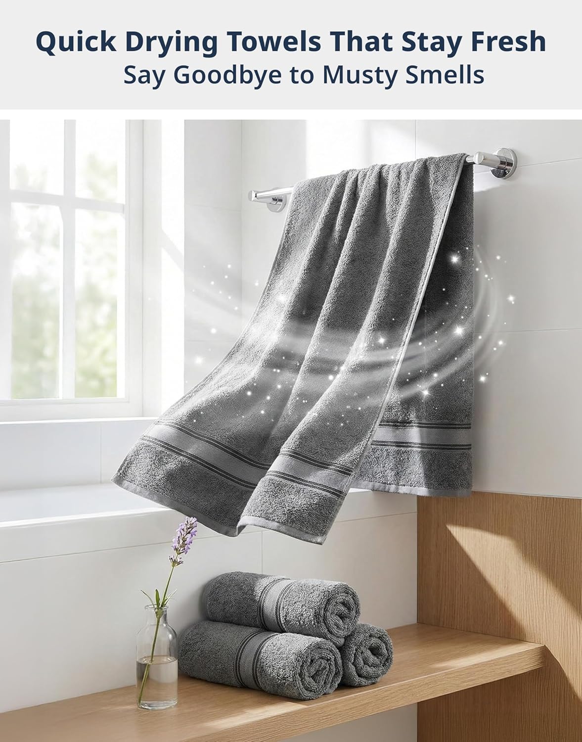 Thumbnail 6 de LANE LINEN Bath Towel Set 550 GSM