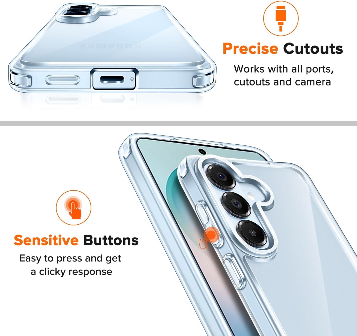 Thumbnail 6 de ivoler Clair Coque pour Samsung Galaxy S26 5G – Transparent, Compatible avec verre trempé (2 pièces) et protection militaire