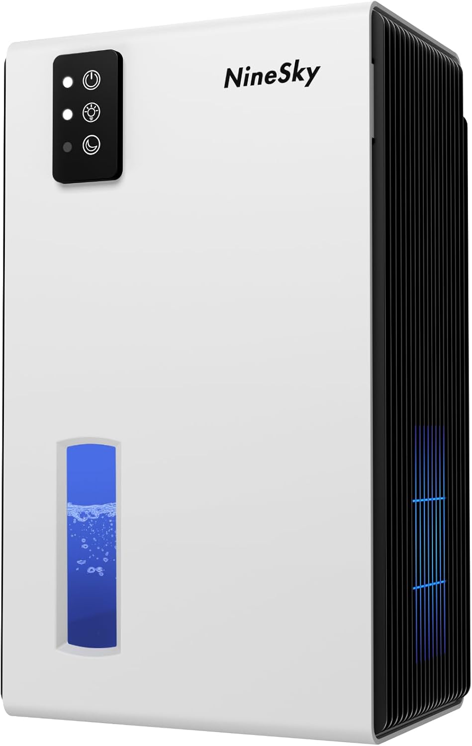 Detalle de NineSky 1000 Sq Ft Dehumidifier with 95oz Tank, Quiet Operation, Auto Shut-Off, and 7-Color Ambient Light