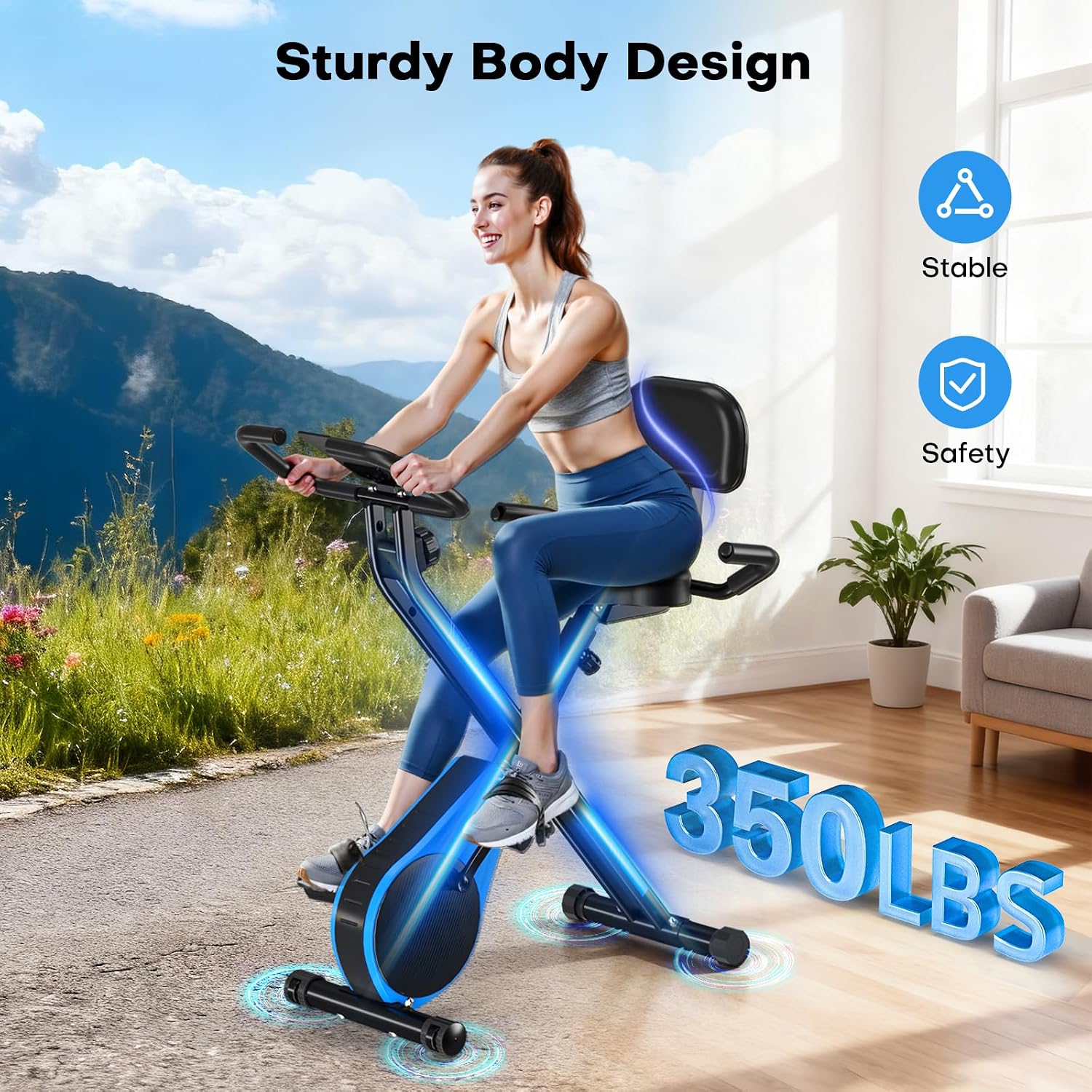 Thumbnail 2 de VANNECT Folding Magnetic Exercise Bike