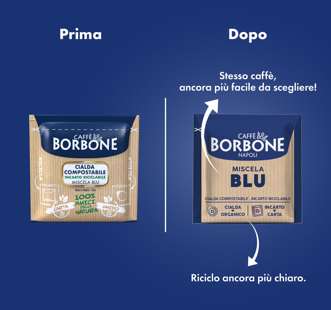 Thumbnail 6 de Caffè Borbone Kompostierbare Kaffeepads – Blaue Kaffeemischung, 100 Pads, 44 mm ESE