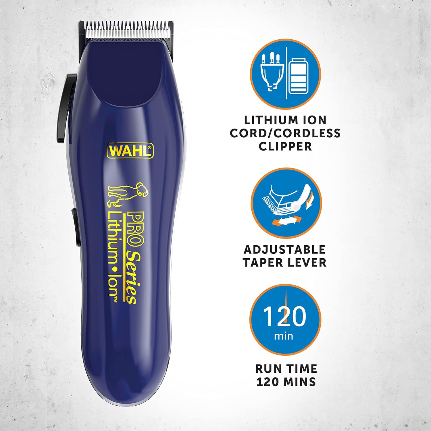 Detalle 2 de Wahl Pro Series Lithium Dog Grooming Kit Cordless Clipper for Wiry, Smooth, Long, Silky and Short Coats