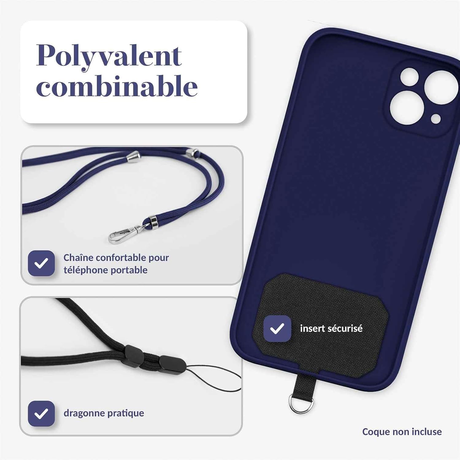 Detalle de moex Unleash – Chaîne pour Xiaomi Mi 10T / Mi 10T Pro, collier amovible et réversible