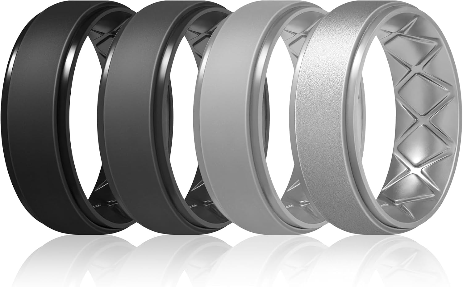 Detalle de Egnaro Silicone Wedding Rings 8.5mm Wide