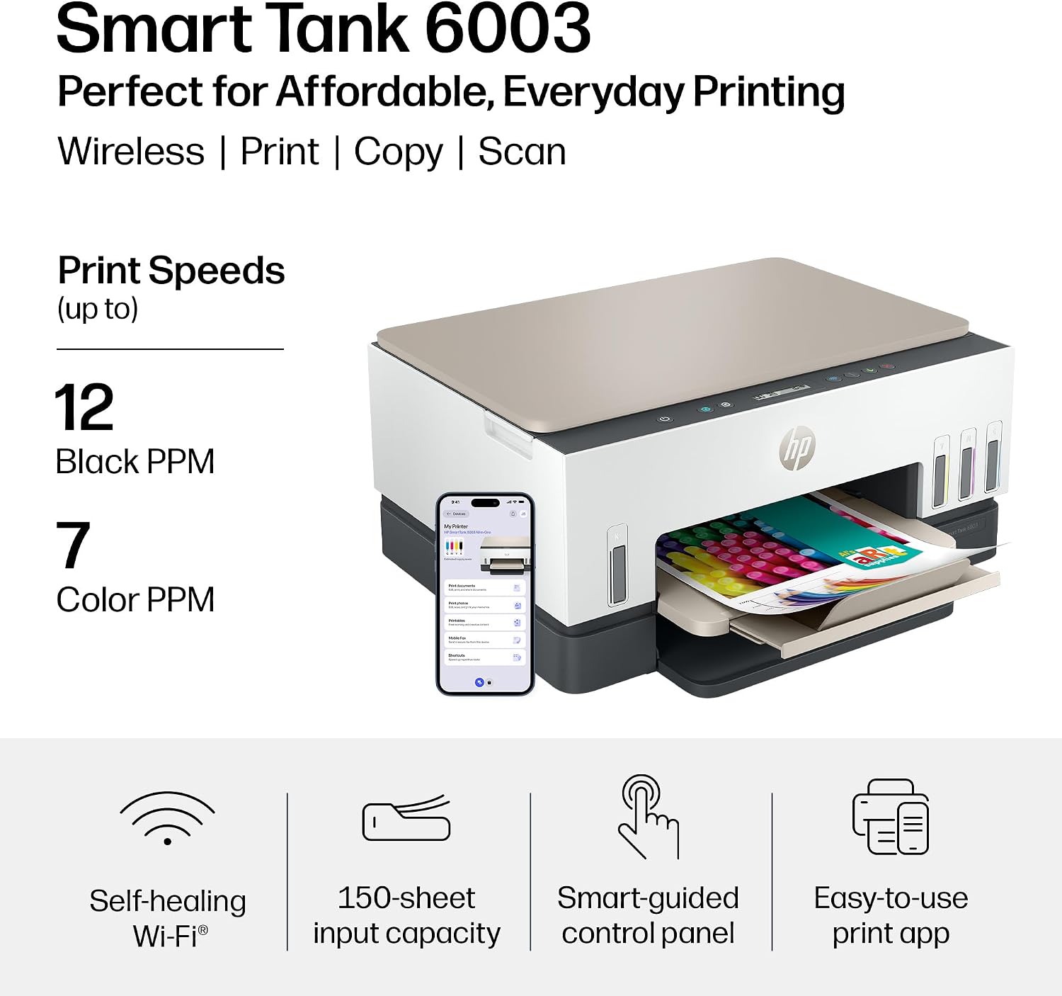 Detalle de HP Smart Tank 6003 All-in-One Printer