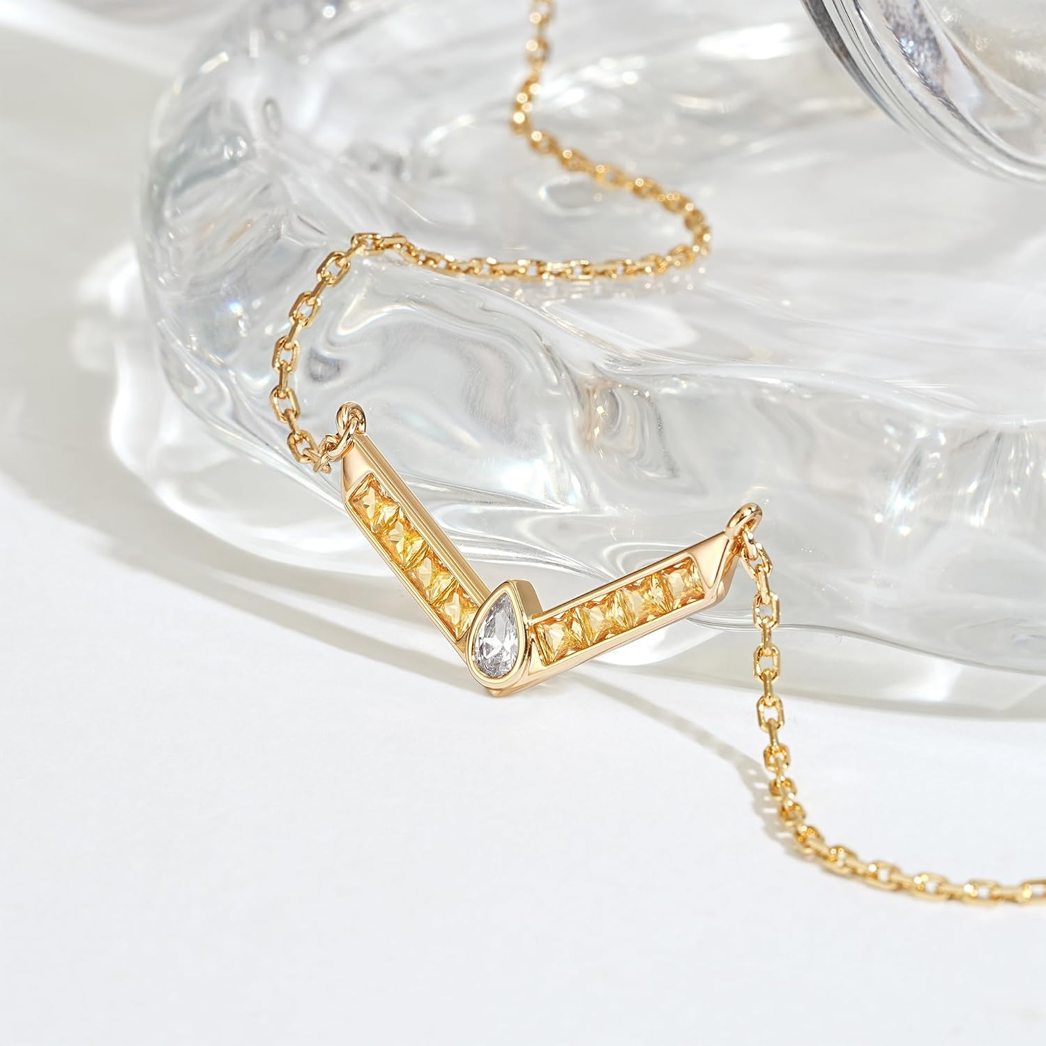 Thumbnail 5 de Jenosy Gold Halskette Damen 18K Vergoldet – Personalisiertes Medaillon-Design, 45,7–50,8 cm