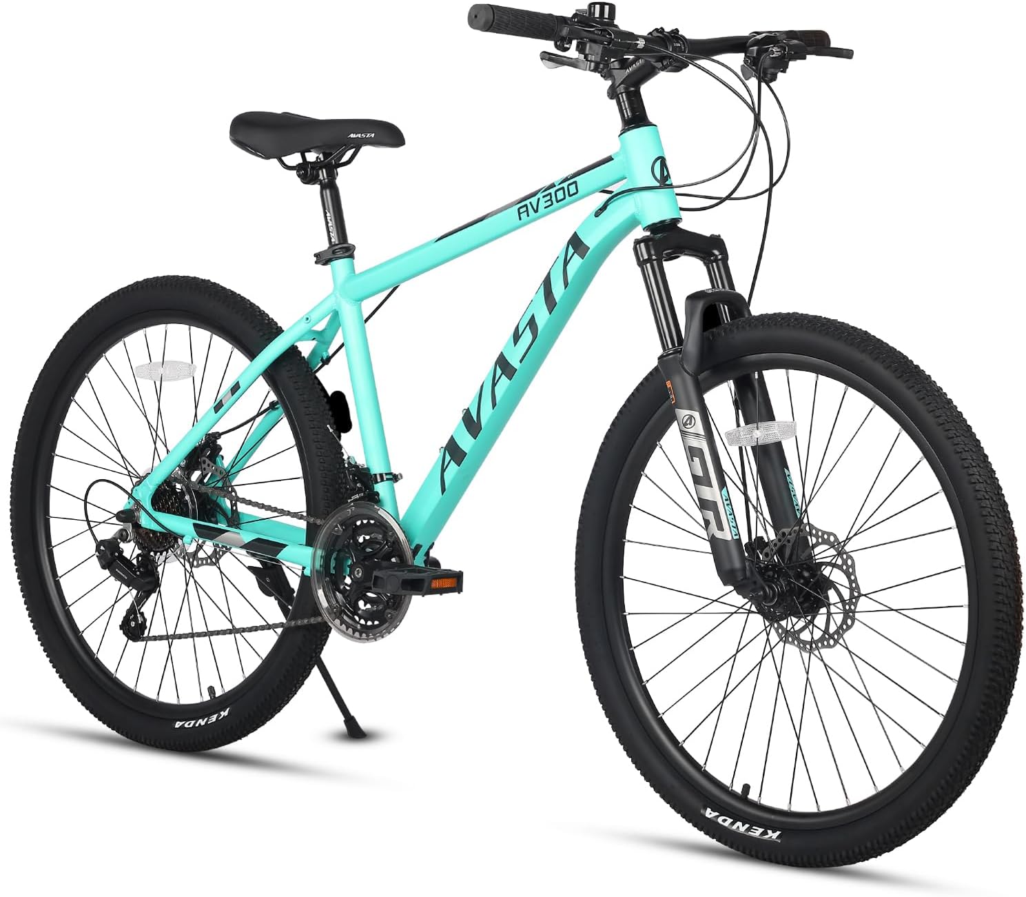 Detalle de AVASTA AV300 Adult Mountain Bike, 21-Speed, Aluminum Frame, Dual Disc Brakes