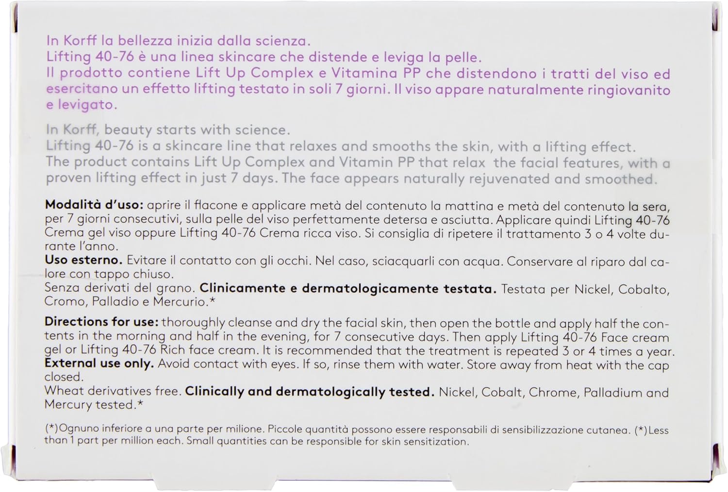 Thumbnail 6 de Korff Lifting Lozione Viso 7 Giorni effetto urto levigante con Lift Up Complex e Vitamina PP