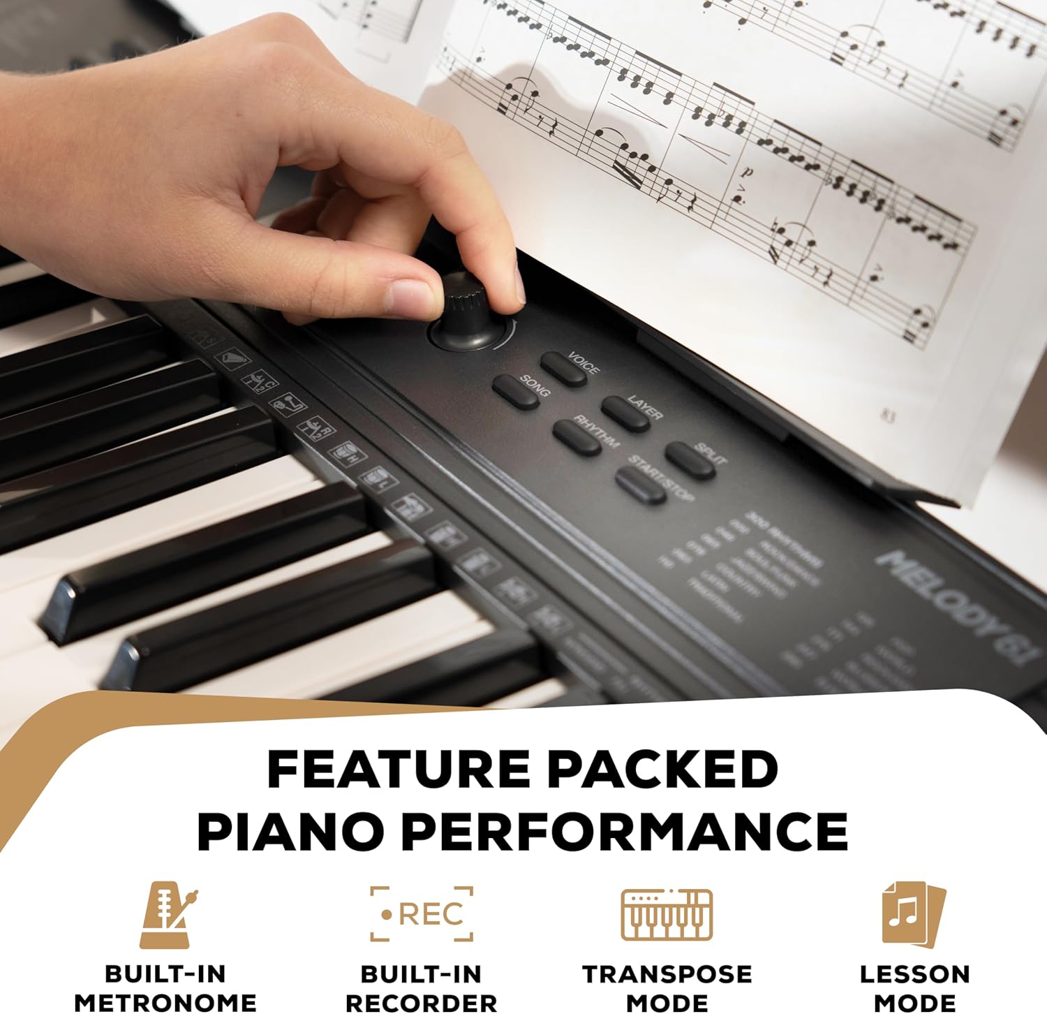 Detalle 2 de Alesis Melody 61 MK4 MELODY61MK4KO 61-Key Keyboard with 300 Sounds