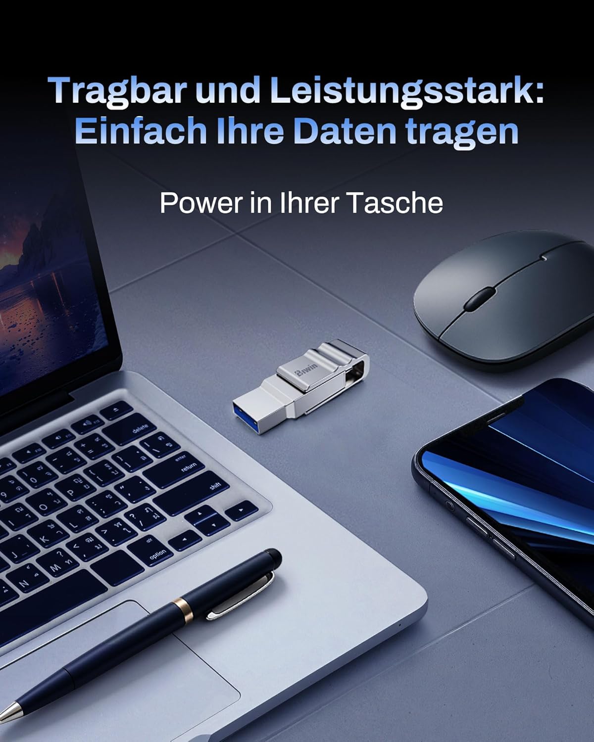 Thumbnail 6 de Biwin UD150 USB-Stick 64GB – USB 3.2 Gen1 mit Dual-Anschluss (Type-A & Type-C)