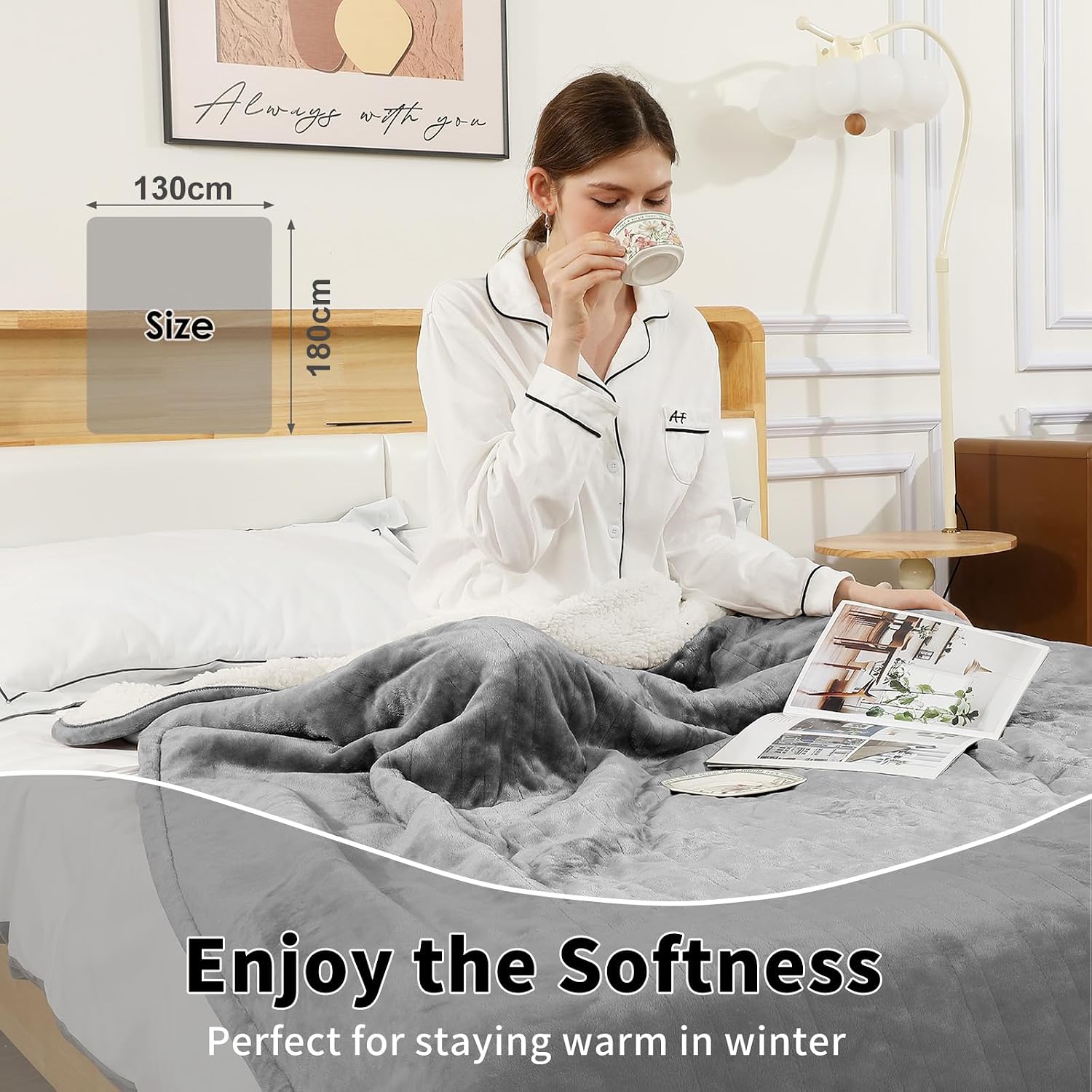 Thumbnail 6 de ESTINGO Heated Throw Blanket 180x130cm for Home ⌛
