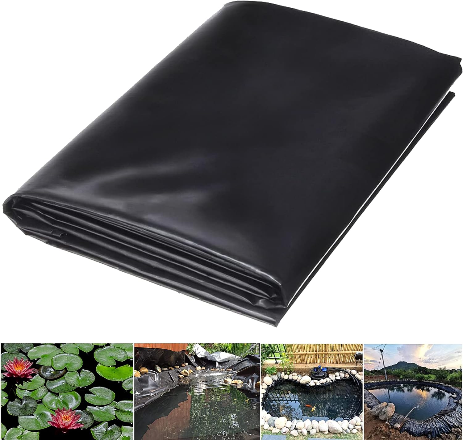 Detalle de Pond Liner Flexible Fish Pond Bed Liners 2m x 2m – HDPE, 0.4mm