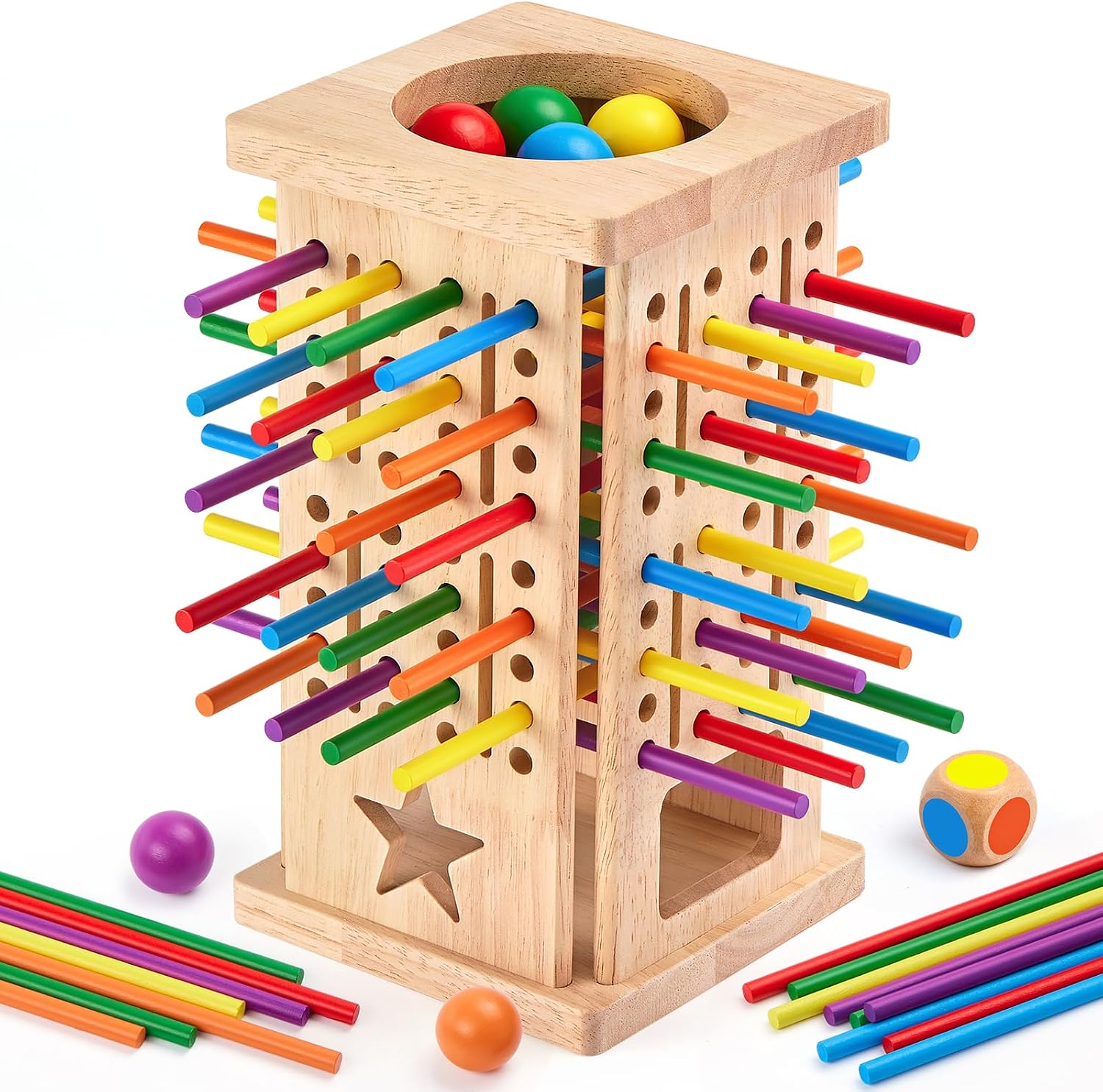 Detalle de Montessori stick board game for 3-8