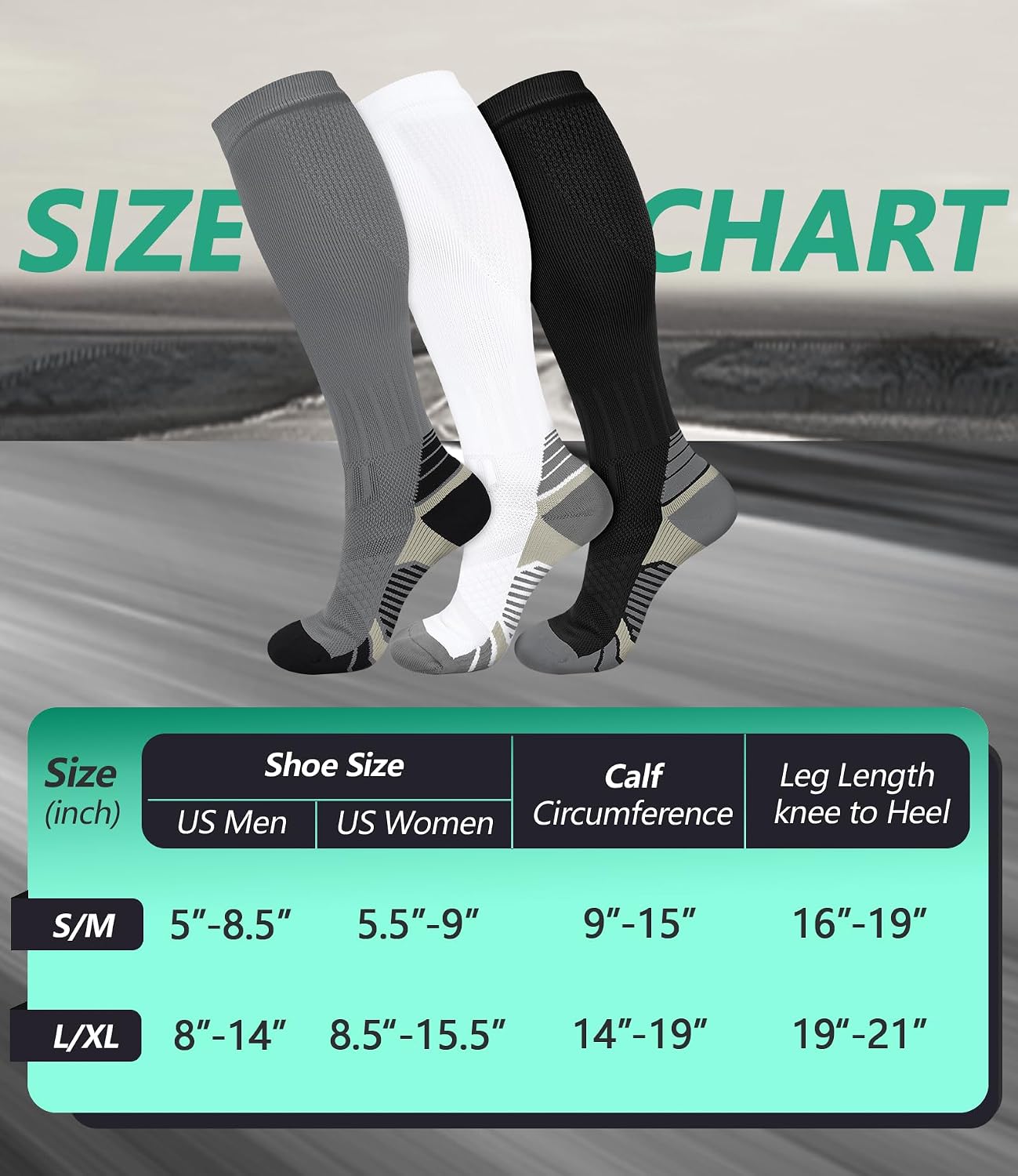 Thumbnail 6 de FuelMeFoot Copper Compression Socks 3-Pack: Gentle Graduated Support for Everyday Wear