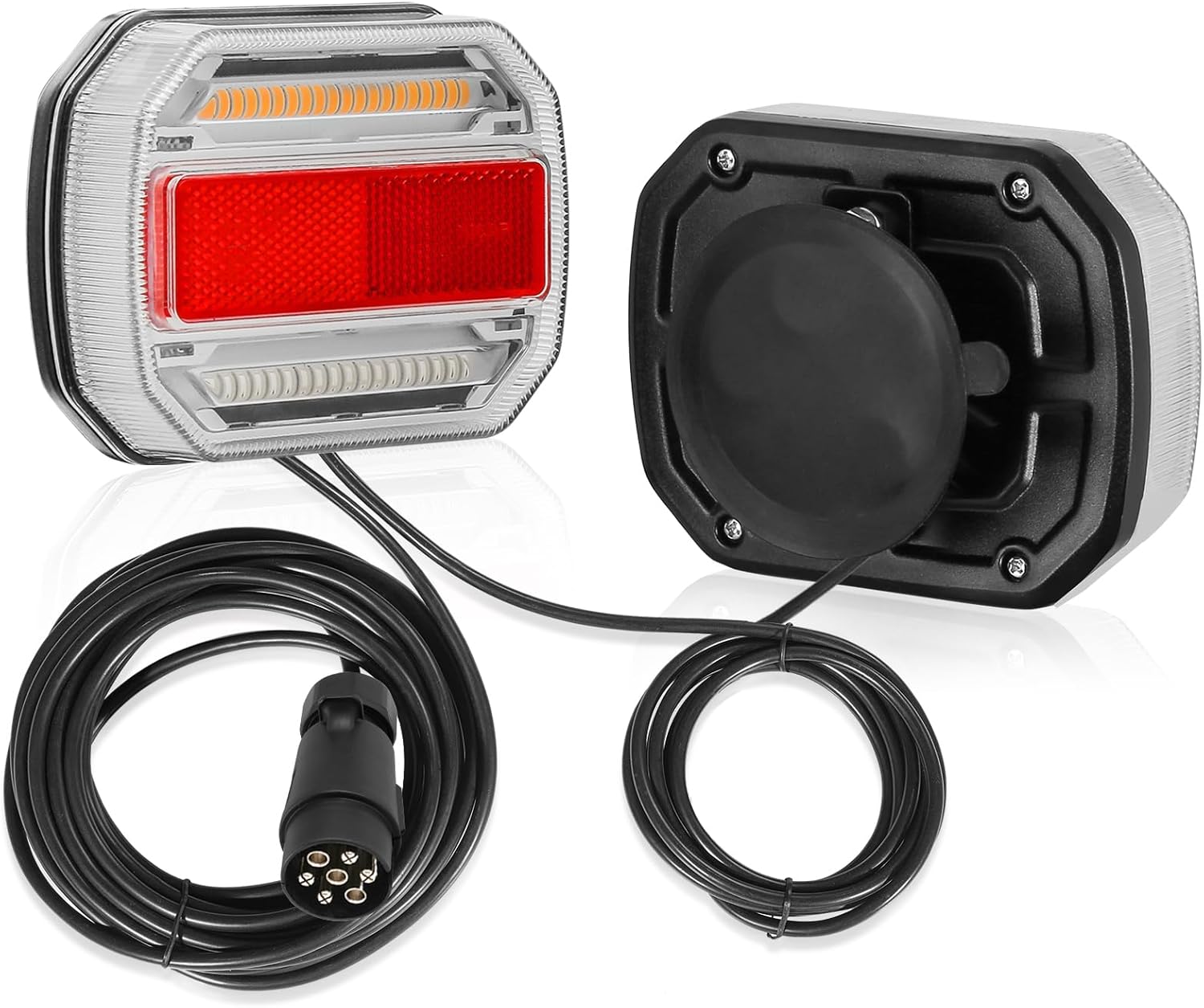 Detalle de SPARKMOTO LED Trailer Lights Kit Magnetic — 12V/24V Universal Magnetic Tail Lights for Trailer, Caravan and More