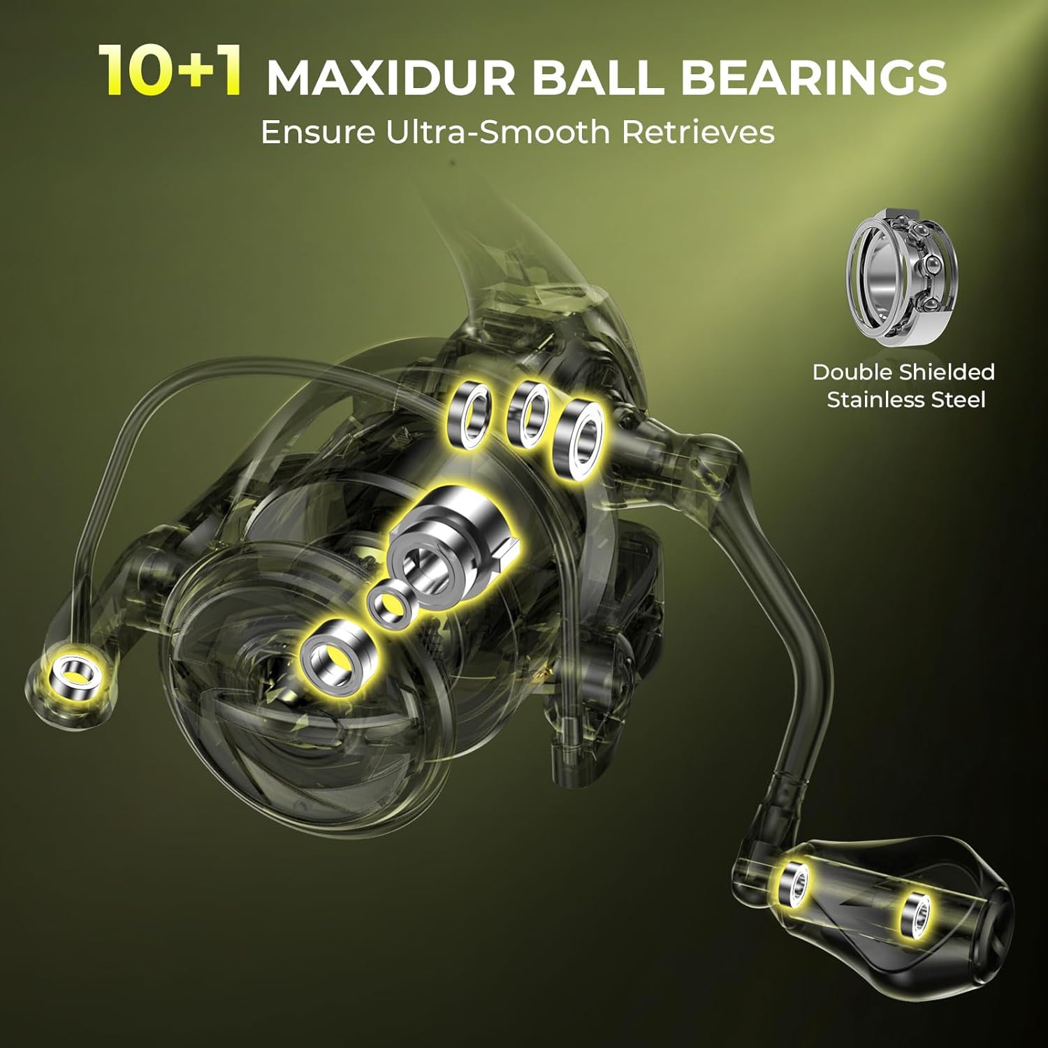 Thumbnail 5 de KastKing Sharky Spinning Reel: 5.2:1 & 6.2:1 Gear Ratios, Carbon Drag up to 39.5 lb