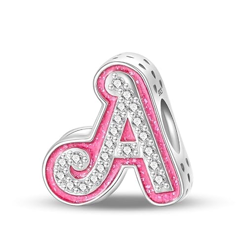 Detalle de KUNSIR Z Alfabeto Charms Abalorios Colgante de plata 925 para pulseras y collares Pandora
