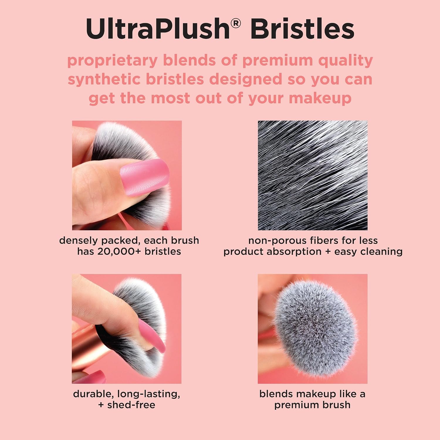 Thumbnail 6 de Real Techniques Face Base Makeup Brush Kit 4âteilig đš