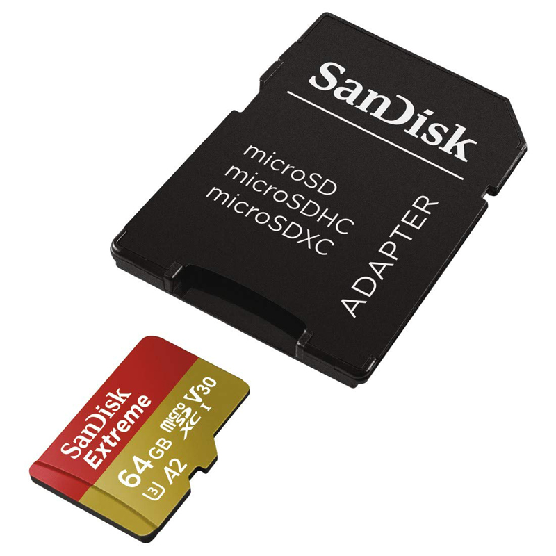 Detalle de SanDisk Extreme microSDXC 64 GB UHS-I, Clase 3 y hasta 160 MB/s