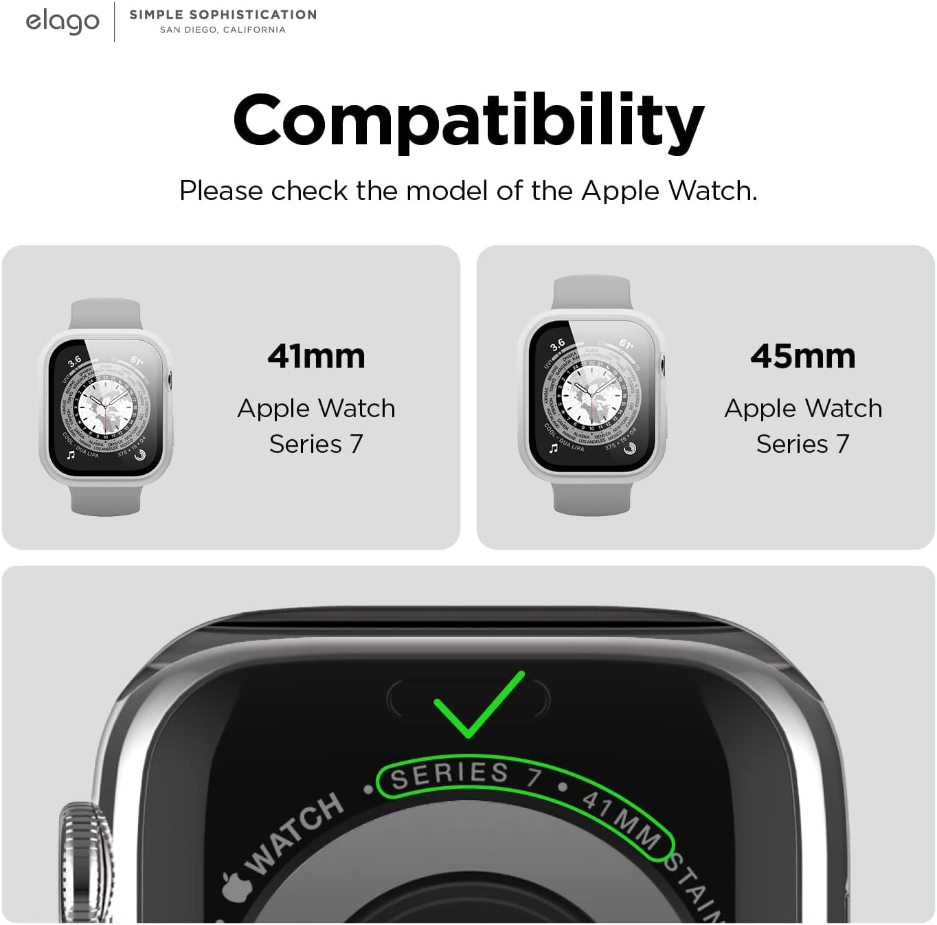 Thumbnail 1 de elago Clear Shield custodia per Apple Watch 9/8/7 da 45 mm (protezione trasparente opaco)